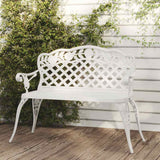 vidaXL Tuinbank 108 cm gietaluminium groen