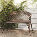 vidaXL Tuinbank 108 cm gietaluminium groen