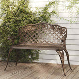 vidaXL Tuinbank 108 cm gietaluminium groen