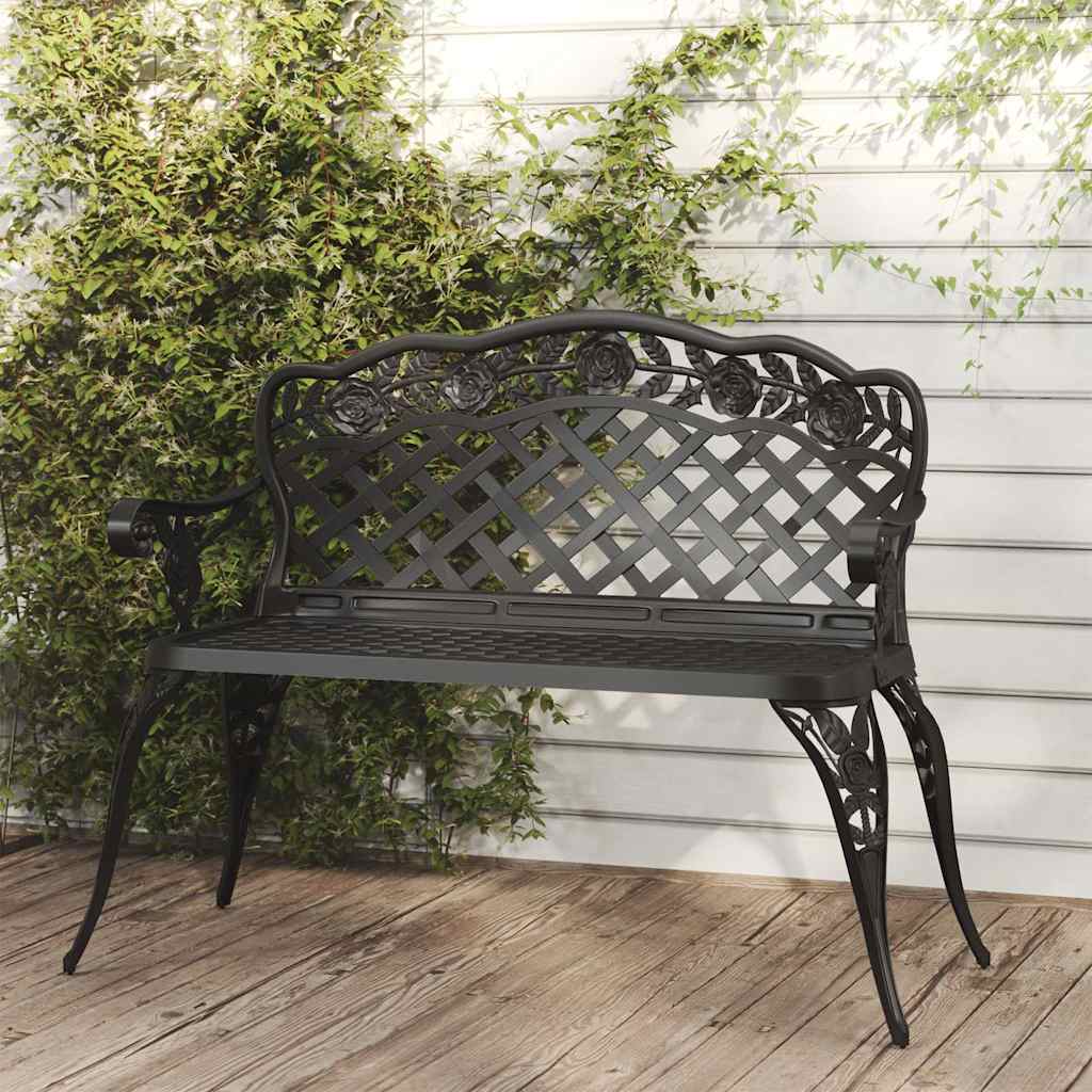 vidaXL Tuinbank 108 cm gietaluminium groen