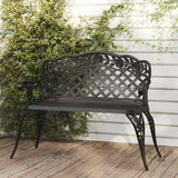 vidaXL Tuinbank 108 cm gietaluminium groen
