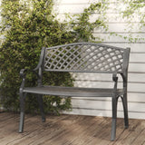 vidaXL Tuinbank 102 cm gietaluminium groen