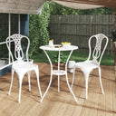 vidaXL Ensemble bistro 3 pièces en aluminium vert