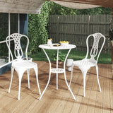 vidaXL 3-Piece Cast Aluminum Bistro Set Green