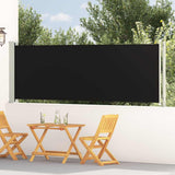 vidaXL Tuinscherm uittrekbaar 140x600 cm zwart