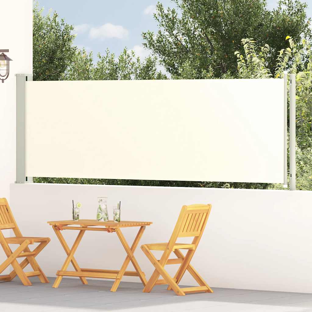 vidaXL Tuinscherm uittrekbaar 140x600 cm zwart