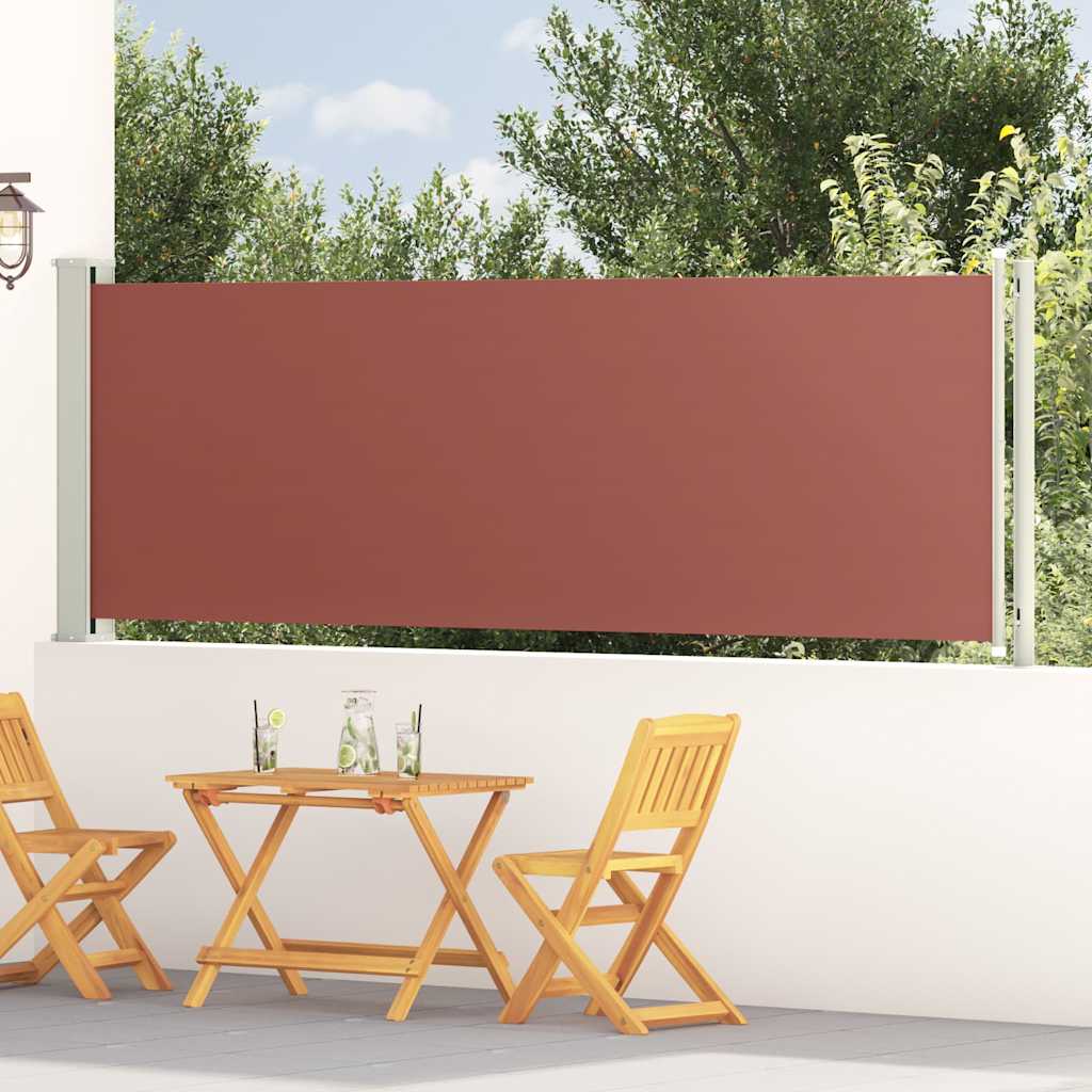 vidaXL Tuinscherm uittrekbaar 140x600 cm zwart