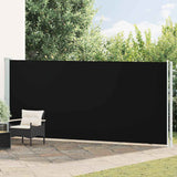 vidaXL Tuinscherm uittrekbaar 140x600 cm zwart