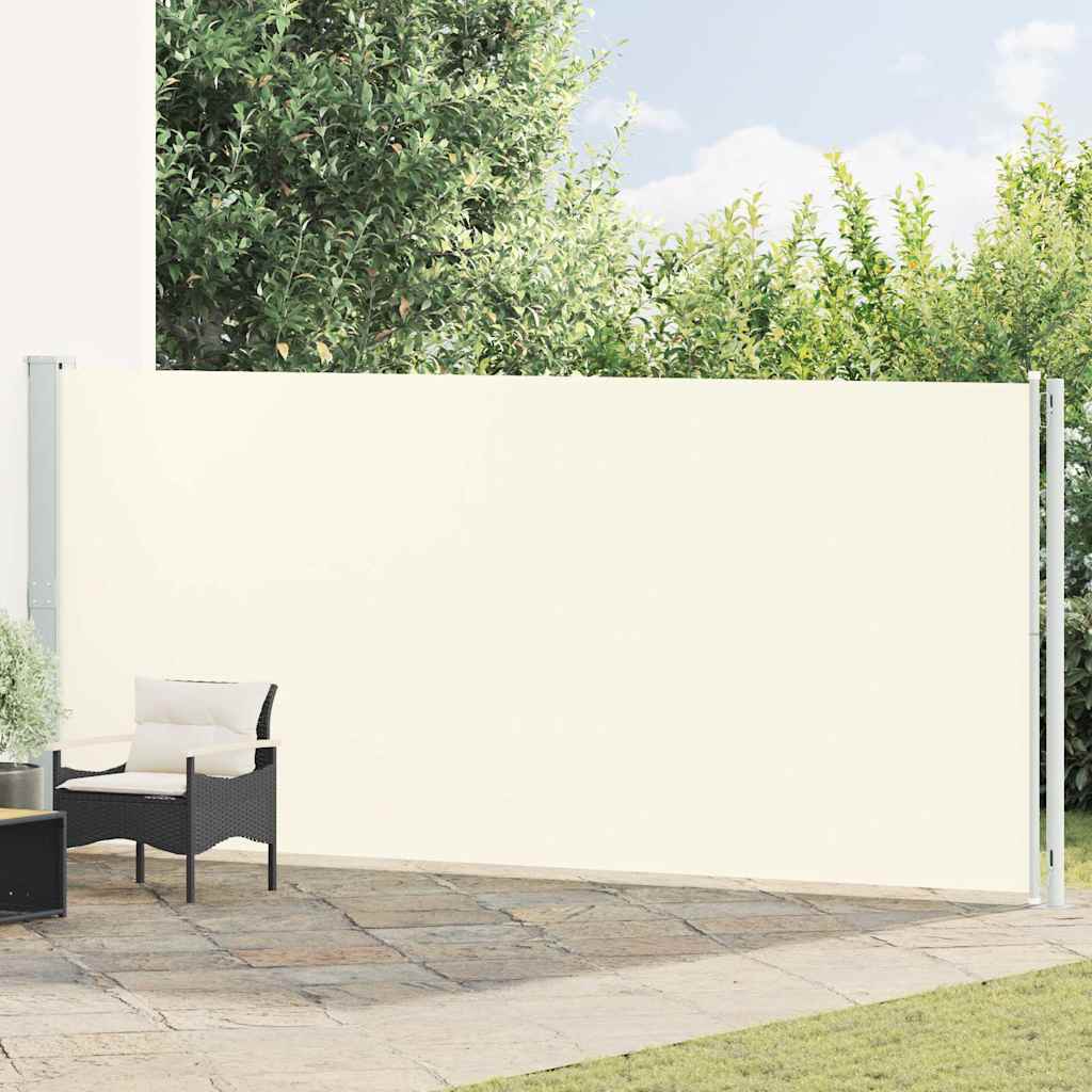 vidaXL Tuinscherm uittrekbaar 140x600 cm zwart
