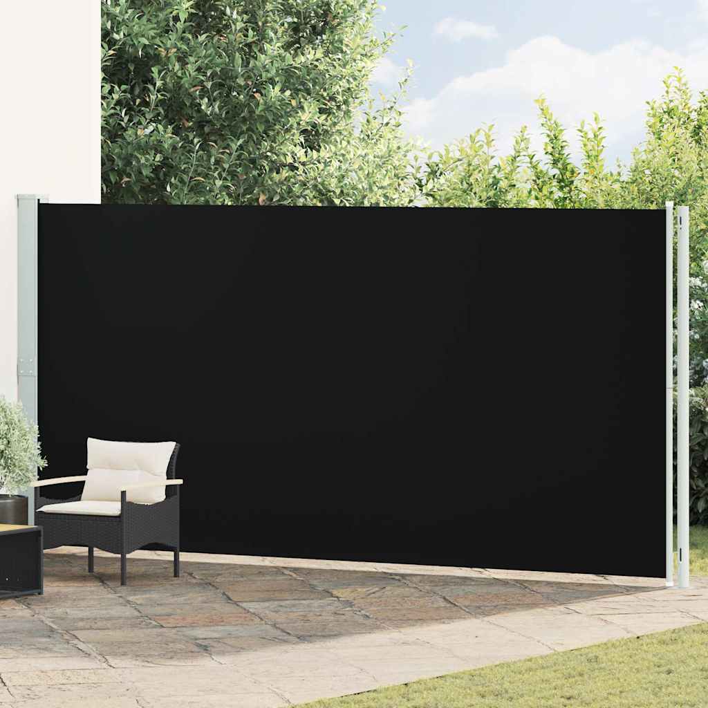 vidaXL Tuinscherm uittrekbaar 140x600 cm zwart