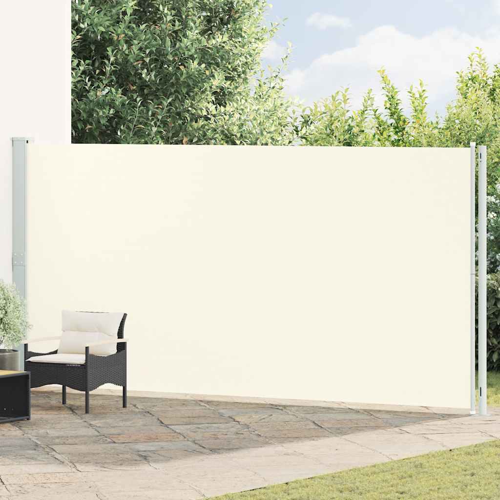 vidaXL Tuinscherm uittrekbaar 140x600 cm zwart