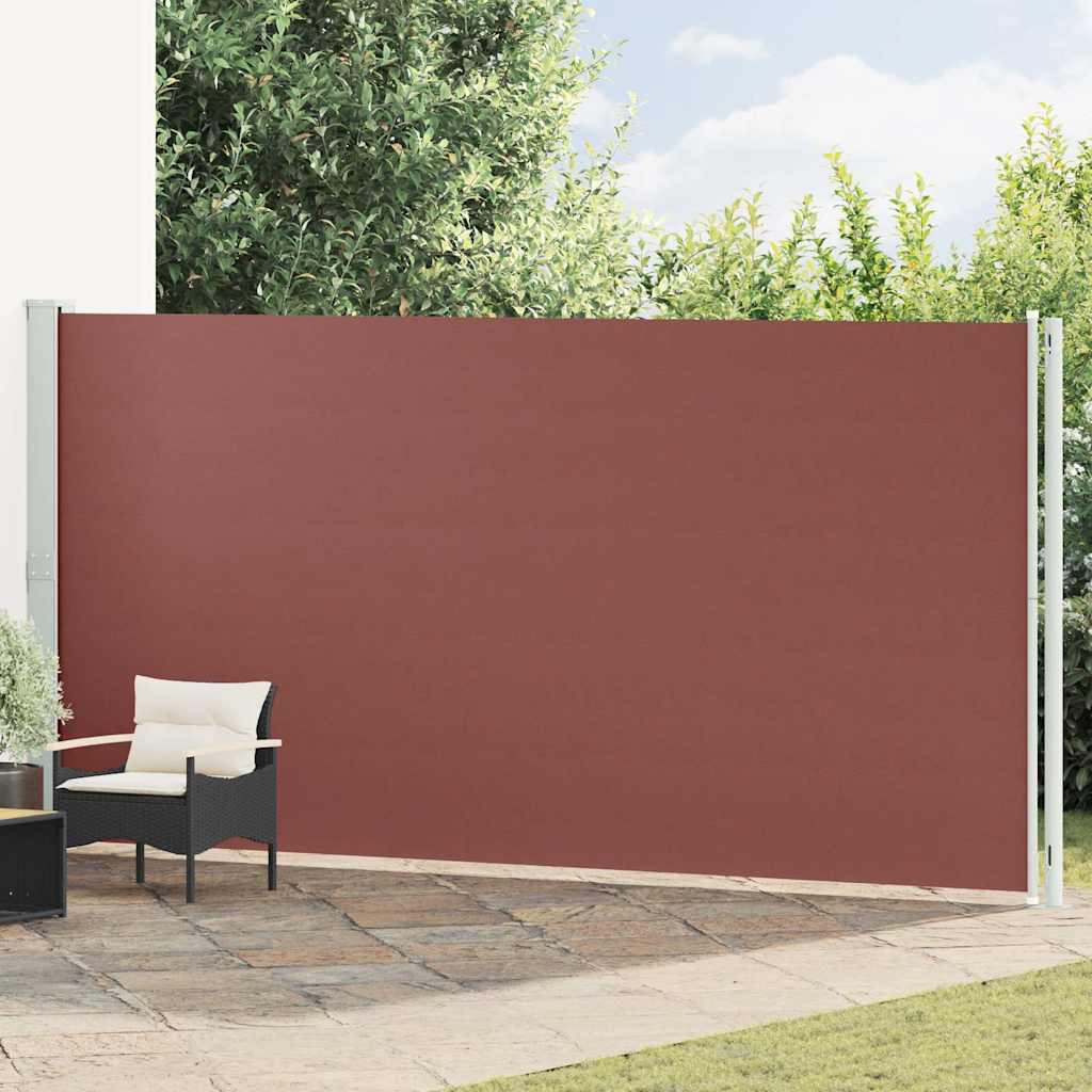 vidaXL Tuinscherm uittrekbaar 140x600 cm zwart