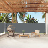 vidaXL Windscherm uittrekbaar 160x600 cm bruin