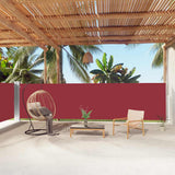 vidaXL Windscherm uittrekbaar 160x600 cm bruin