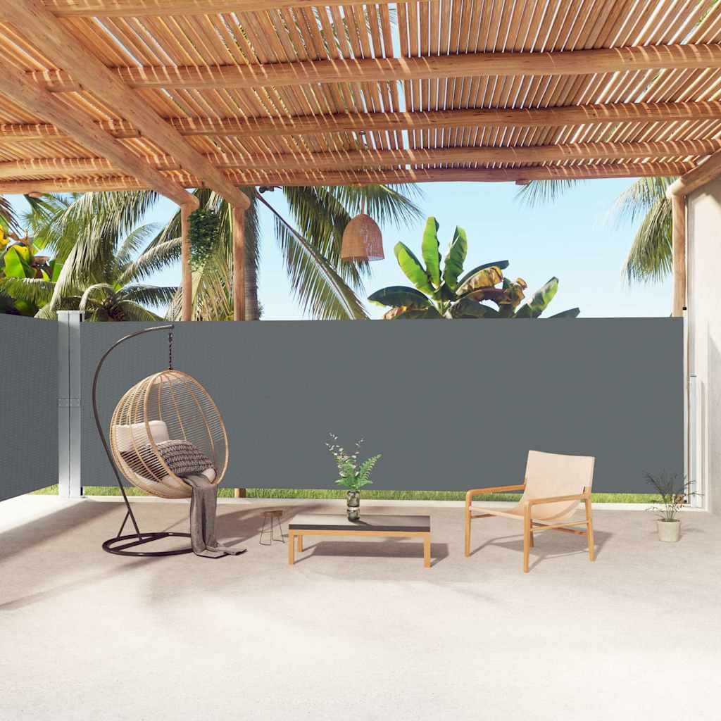 vidaXL Windscherm uittrekbaar 160x600 cm bruin