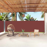 vidaXL Windscherm uittrekbaar 160x600 cm bruin