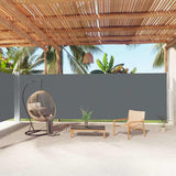 vidaXL Windscherm uittrekbaar 160x600 cm bruin