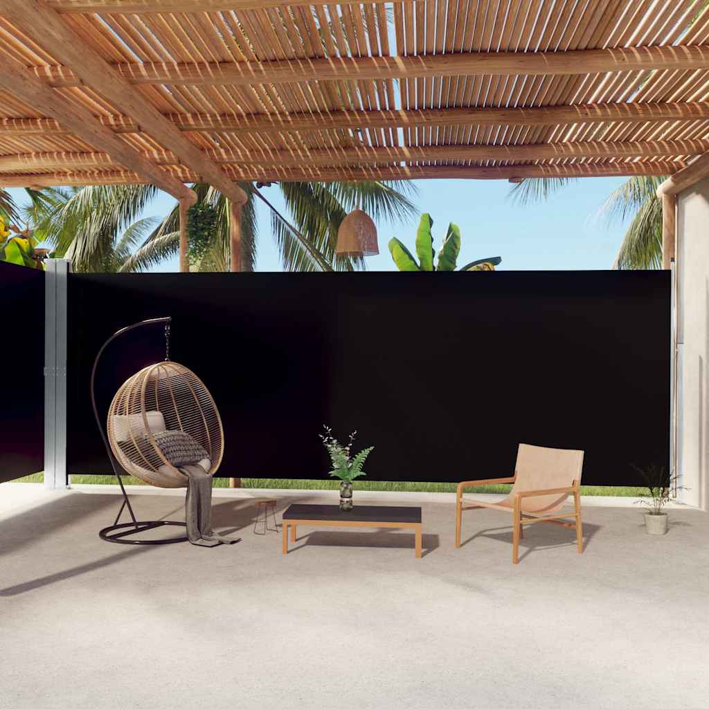 vidaXL Windscherm uittrekbaar 160x600 cm bruin