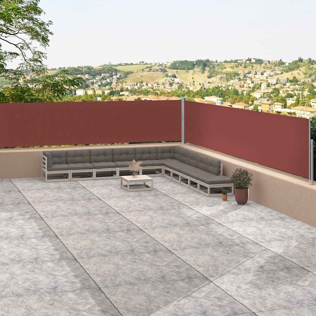 vidaXL Windscherm uittrekbaar 160x600 cm bruin