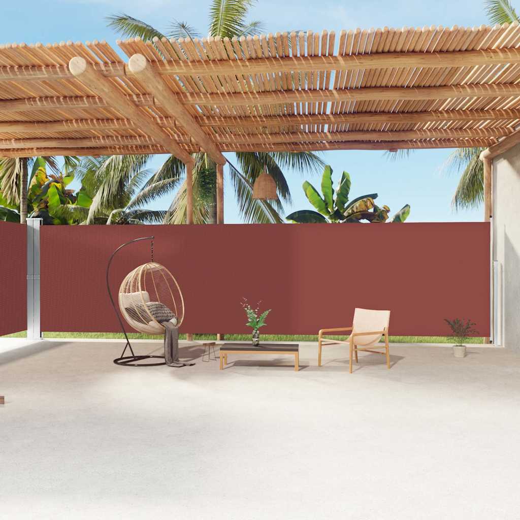 vidaXL Windscherm uittrekbaar 160x600 cm bruin
