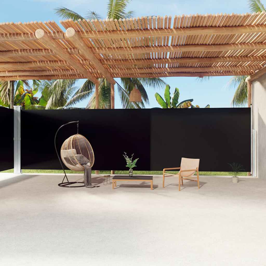 vidaXL Windscherm uittrekbaar 160x600 cm bruin
