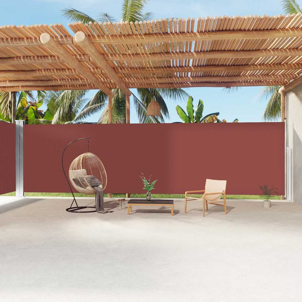 vidaXL Windscherm uittrekbaar 160x600 cm bruin