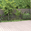 vidaXL Hek avec palen 3 pcs 614x80 cm HKC