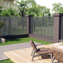 vidaXL Louvre fence 180x180 cm HKC brown