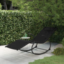 vidaXL Swing Lounger Steel and Textilene Black