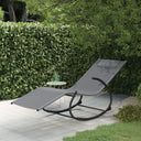vidaXL Swing Lounger Steel and Textilene Black