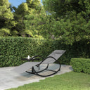 vidaXL Sun Lounger Rocking Steel and Textilene Black