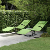vidaXL Ligbed schommelend staal en textileen zwart