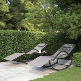 vidaXL Sun Lounger Rocking Steel and Textilene Black