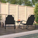 vidaXL Lit en acier inoxydable et textile noir