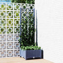 vidaXL Plantenbak met latwerk 40x40x121,5 cm polypropeen