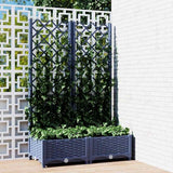 vidaXL Planter with Trellis 40x40x121.5 cm Polypropylene