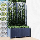 vidaXL Planter with Trellis 40x40x121.5 cm Polypropylene