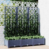 vidaXL Planter with Trellis 40x40x121.5 cm Polypropylene