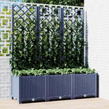 vidaXL Planter with Trellis 40x40x121.5 cm Polypropylene