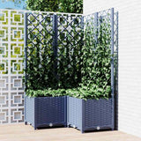 vidaXL Planter with Trellis 40x40x121.5 cm Polypropylene