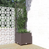 vidaXL Planter with Trellis 40x40x121.5 cm Polypropylene