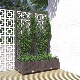 vidaXL Planter with Trellis 40x40x121.5 cm Polypropylene