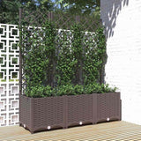 vidaXL Planter with Trellis 40x40x121.5 cm Polypropylene