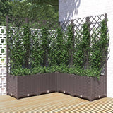 vidaXL Planter with Trellis 40x40x121.5 cm Polypropylene