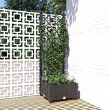 vidaXL Planter with Trellis 40x40x121.5 cm Polypropylene