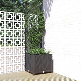 vidaXL Planter with Trellis 40x40x121.5 cm Polypropylene