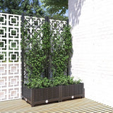 vidaXL Planter with Trellis 40x40x121.5 cm Polypropylene