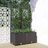 vidaXL Planter with Trellis 40x40x121.5 cm Polypropylene