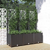 vidaXL Planter with Trellis 40x40x121.5 cm Polypropylene