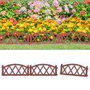 vidaXL Lawn Edging 17 pcs 10 m Polypropylene Red